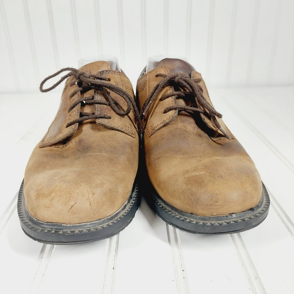 Timberland Men's 72521 Comfort Waterproof Leather Tan Lace Up Oxford Shoes A619 - Picture 3 of 14